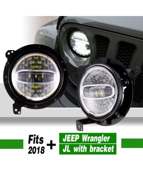 Suitable for 9-inch JL Wrangler bracket headlight integrated 18 year JEEP Wrangler JL headlight LED car light