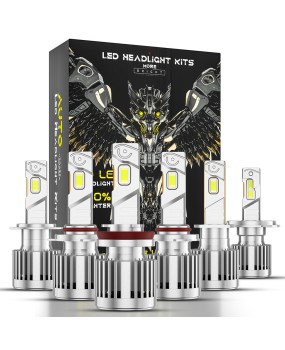 Factory direct sales of new car LED headlights H4H7H1 dual copper tube 120W headlights LED headlights headlight bulbs