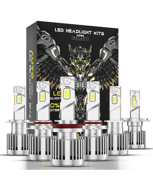 Factory direct sales of new car LED headlights H4H7H1 dual copper tube 120W headlights LED headlights headlight bulbs