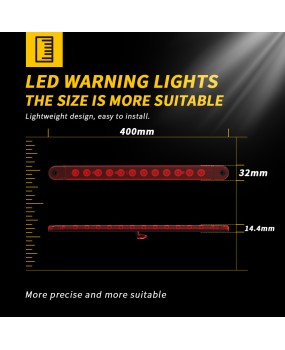 Foshan car light factory 12LED high mounted brake taillight truck trailer side light taillight LED strip light