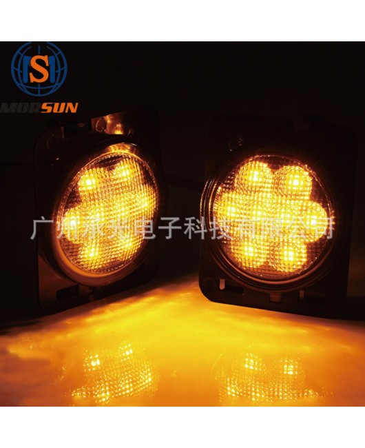 Suitable for Jeep Wrangler wheel arch lights, LED wheel arch turn signals, Jeep yellow light modified side lights