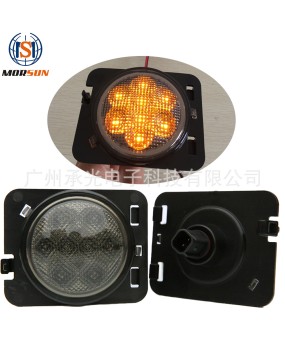 Suitable for Jeep Wrangler grille wheel arch light LED turn signal JEEP yellow light modified turn signal combination installation