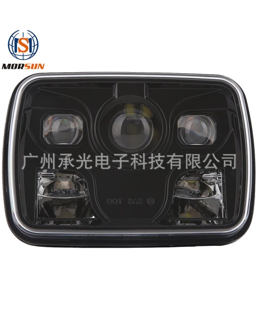 5x7 inch square LED headlights suitable for Jeep Wrangler LED square lights, truck modification headlights