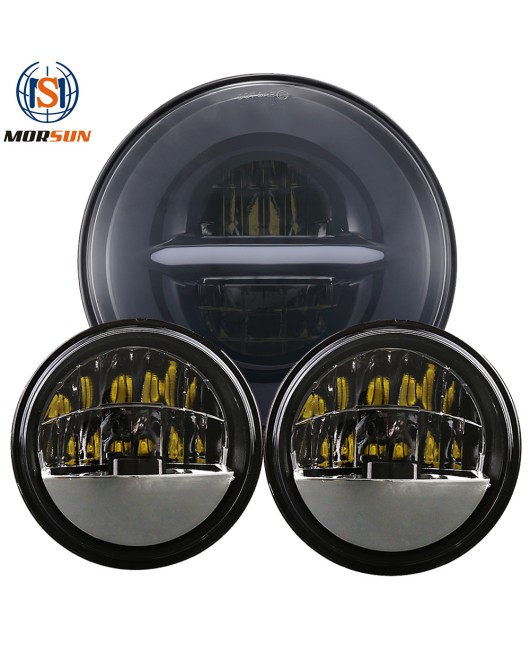 7-inch Harley headlights/4.5-inch Harley fog lights Harley 883 motorcycle LED modification combination set