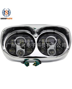 Chengguang Electronics 5.75-inch Suitable for Harley Davidson LED Dual Lights Harley Davidson Highway Gliding Front Headlights