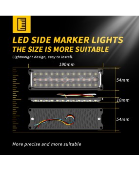 Factory direct sales 36LED truck flashing edge light DC12-24V constantly on+flashing flow turn signal truck tail light