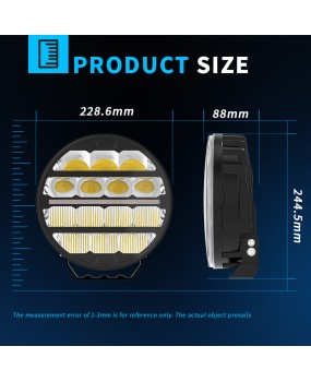 Manufacturer's new product, Ouka spotlight LED car work light, 9-inch circular truck, off-road vehicle driving lighting