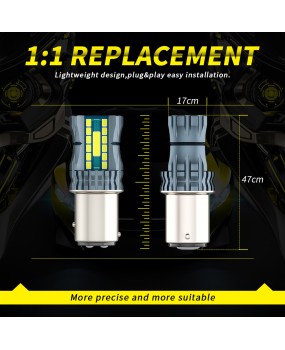 2PCS/card decoding high-power car LED brake light 1157 P21/5W BAY15D LED bulb tail light