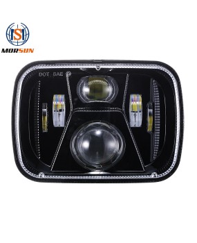 Manufacturer direct sales 5 × 7 Wrangler square light truck LED headlights 55W suitable for JEEP modified headlights