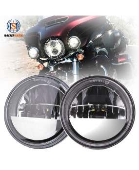 Suitable for Harley Davidson motorcycle 4.5-inch LED circular fog light waterproof modification light optional with aperture cross-border supply