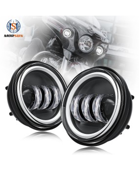 4.5-inch LED fog lights for Harley motorcycles, 30W auxiliary lights for Harley motorcycle modification, side fog lights for cross-border supply