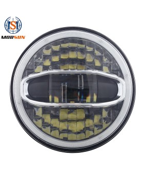 Suitable for JK Wrangler headlights, Jeep Harley 7-inch LED car lights, 2019 new high and low beam integrated lights