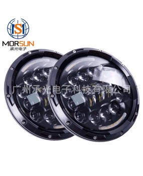 Factory direct sales of 7-inch LED headlights suitable for JEEP Harley modified headlights with 90W multifunctional headlights