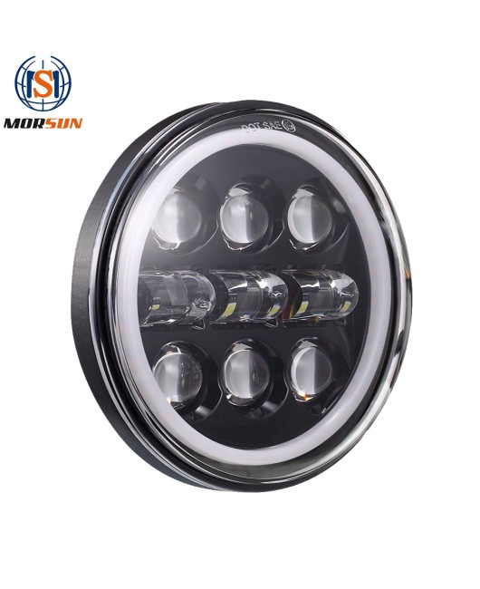 5.75-inch Harley LED headlights locomotive modification front headlights 45W new dual color full aperture headlights