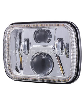 Suitable for 5X7 Jeep Wrangler headlights LED square lights 55W off-road truck engineering front headlights