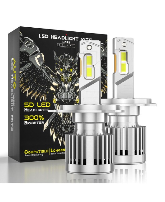 Factory direct sales of new car LED headlights H4H7H1 dual copper tube 120W headlights LED headlights headlight bulbs