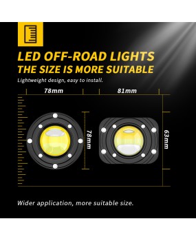 New car LED work light embedded universal modification dual color fog light LED spotlight spotlight driving light