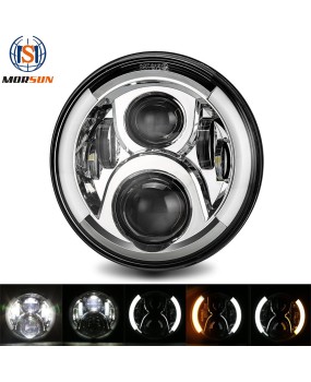 7-inch Wrangler dual color angel eye LED headlights suitable for Jeep Wrangler headlights