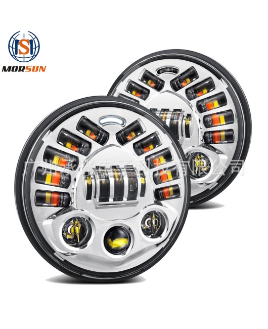 7-inch Wrangler headlights are suitable for Harley Davidson motorcycle lights, JEEP headlights, 70W turn signal lights, directly supplied by the manufacturer