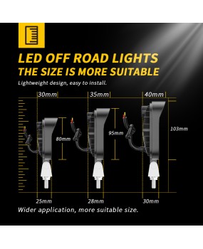 Truck LED work light 12V 21LED lens type truck spotlight agricultural machinery light illumination strong light