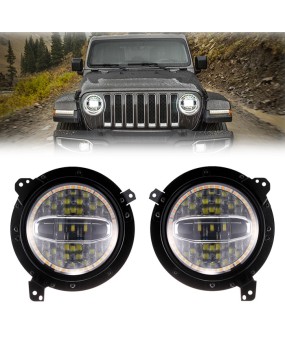 Suitable for 9-inch JL Wrangler bracket headlight integrated 18 year JEEP Wrangler JL headlight LED car light