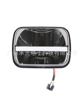 Suitable for 5x7 Jeep square light LED truck front headlight dragon version 30W with light guide strip square light