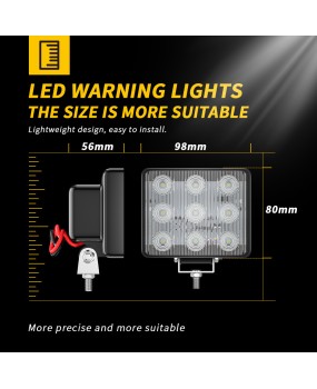 High brightness truck flashing LED warning light 12-24V universal pickup truck trailer trailer RV waterproof rear taillight 9 beads