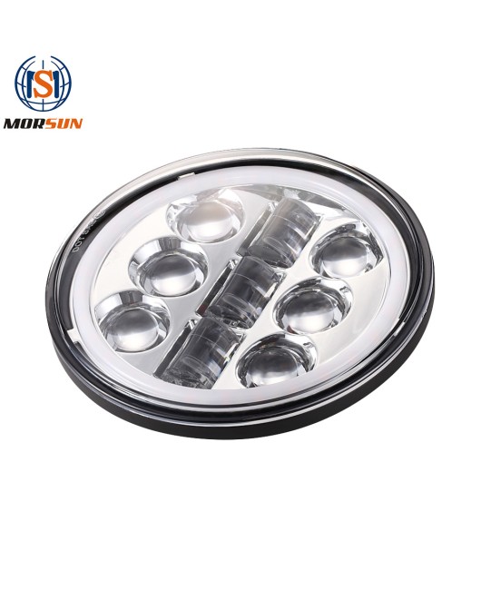 5.75-inch Harley LED headlights locomotive modification front headlights 45W new dual color full aperture headlights