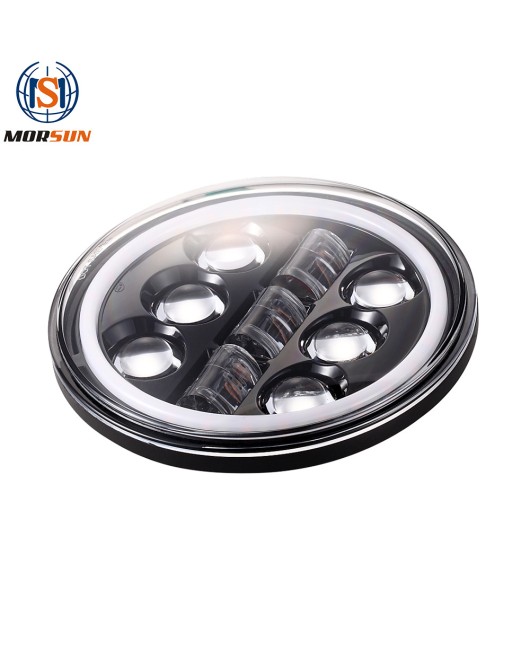 5.75-inch Harley LED headlights locomotive modification front headlights 45W new dual color full aperture headlights