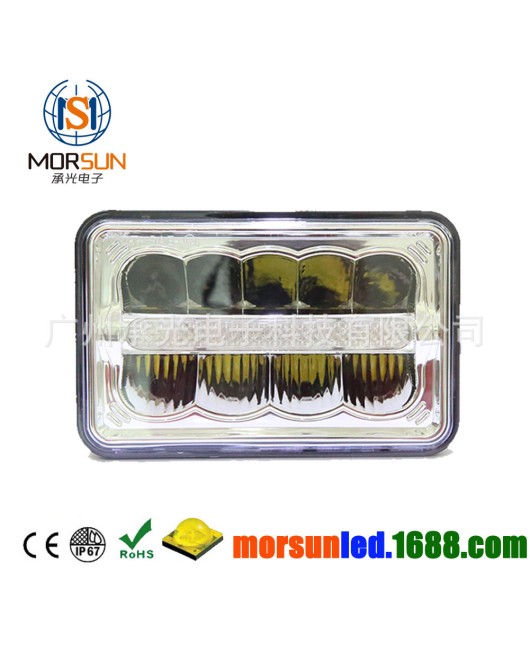 4X6 Wrangler square light is suitable for JEEP assisted headlight assembly modification of headlights