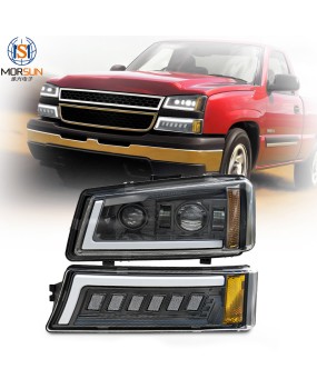 Suitable for Chevrolet Sylvanado headlight assembly, LED car light modification, and cross-border supply of headlights