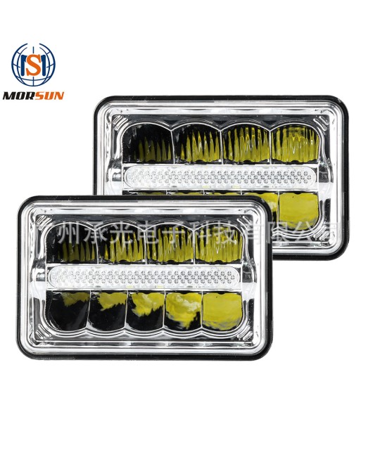 4X6 Wrangler square light is suitable for JEEP assisted headlight assembly modification of headlights