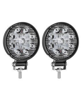 Cross border car LED work light 9led27W circular 4-inch driving light truck agricultural machinery lighting spotlight on