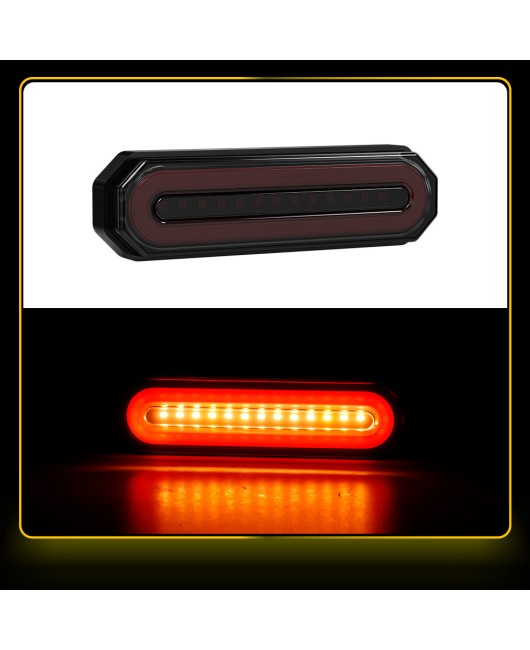 Cross border hot selling 45LED cargo truck trailer combination tail light dual color light guide brake light flow turn signal light 12-24V