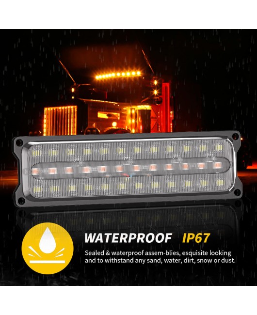 Factory direct sales 36LED truck flashing edge light DC12-24V constantly on+flashing flow turn signal truck tail light