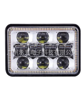 New 4X6 front headlight LED car headlight modification truck high and low beam square light