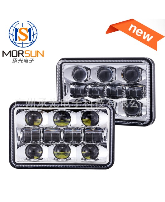 2018 New 4 × 6 Wrangler Square Light LED Truck Headlights Suitable for Jeep Modified Car Headlights Work Lights