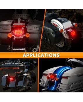 Source factory motorcycle LED taillights, motorcycle modified brake lights suitable for Harley gliding 883 1200