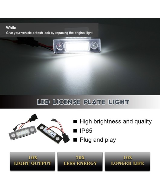 Cross border exclusive Skoda Octavia license plate light with decoding LED license plate light assembly for Skoda Octavia