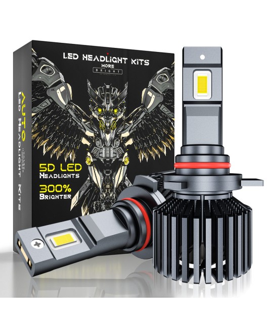 Cross border hot selling car headlight high brightness 9012 car LED headlight integrated high and low beam front large bulb external drive