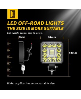 New car LED work light 3-inch mini square floodlight 28LED engineering auxiliary light off-road light