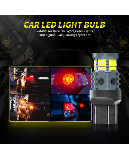 High power LED decoding anti flicker white light yellow light T20 7440 1156 automotive LED turn signal and reverse light