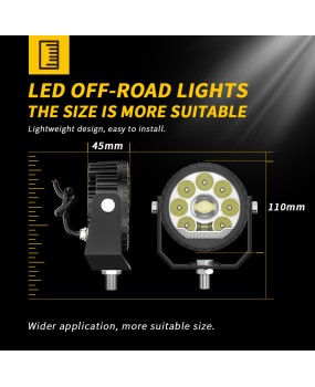 New 4-inch circular laser off-road spotlight driving light with DRL signal car modification LED work light