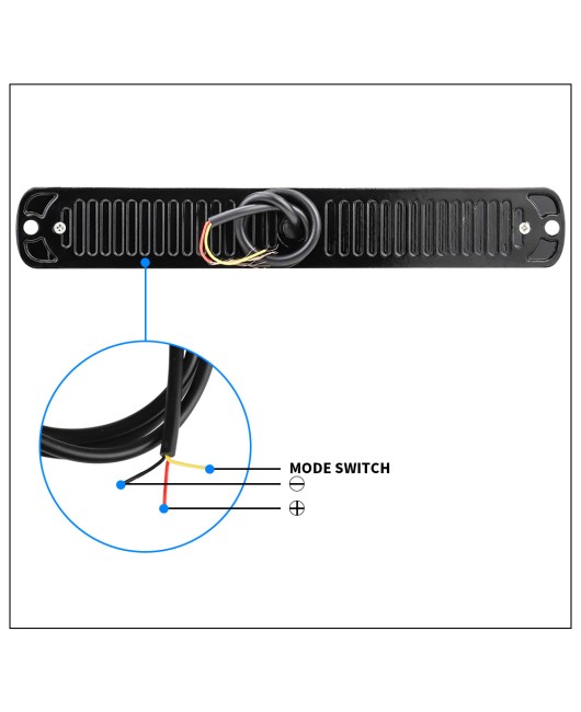 Cross border hot selling 12LED truck flashing light guide model, ultra-thin side light strip warning light for cars, 12-24V