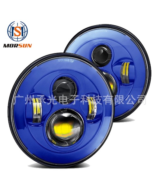 7-inch Wrangler headlights suitable for Jeep Jeep LED modified headlights with color base car headlights