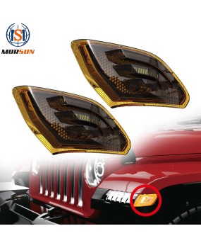 For Jeep Wrangler JL, suitable for 2018+Wrangler signal lights, LED wheel arch lights, 12v side lights