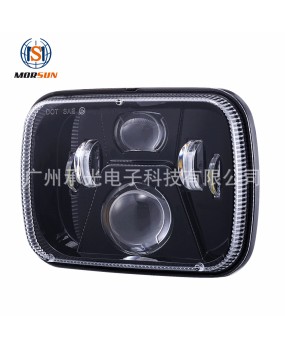 Manufacturer direct sales 5 × 7 Wrangler square light truck LED headlights 55W suitable for JEEP modified headlights