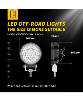 New car LED work light circular 4-inch 19LED forklift light engineering lighting floodlight vehicle searchlight