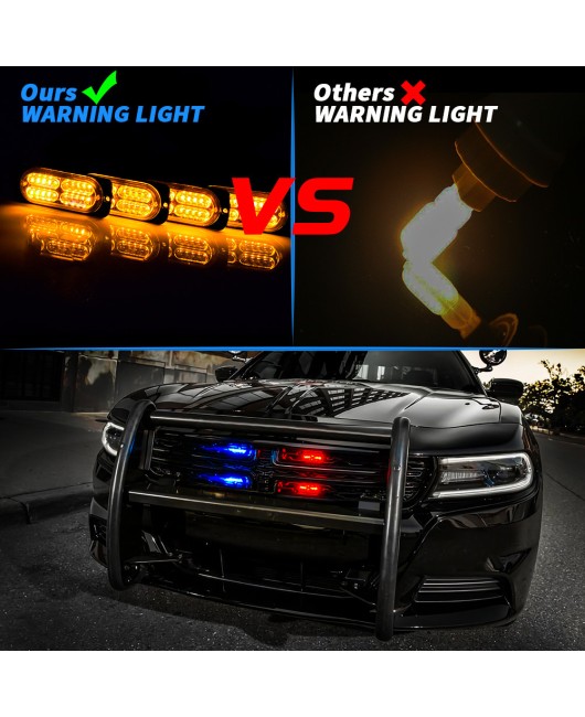 1-to-4 wireless remote control 12V one to four flashing lights 20LED * 4pcs warning lights 12V grille lights daytime running lights