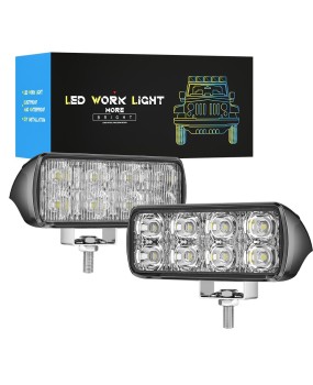 New car LED work light, one line mini model, 8-light spotlight, floodlight, driving light, forklift card light